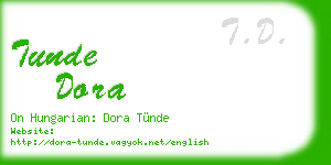 tunde dora business card
